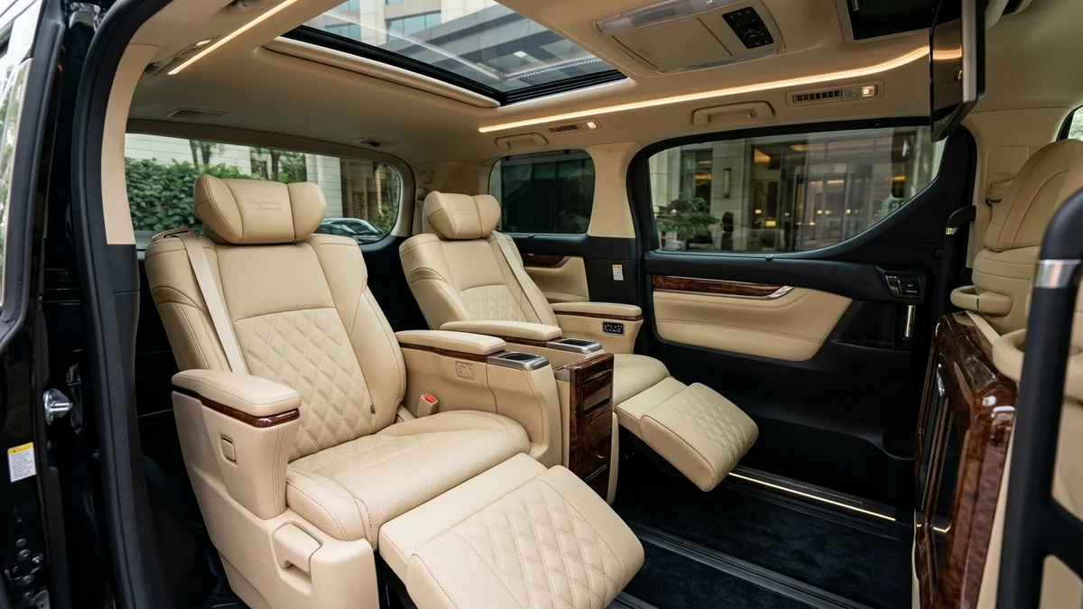 Toyota Alphard VIP Executive Cabin Interior - Reclining Leather Captain Chairs